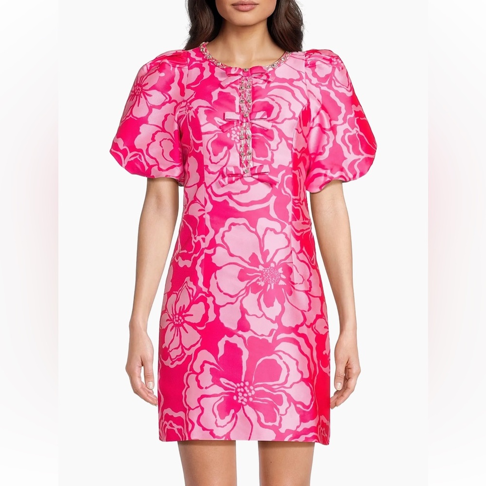 NWT Lilly Pulitzer Britnee Beaded Jacquard Shift Dress - Picture 3 of 10